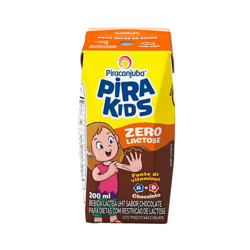 Achocolatado Piracanjuba Pirakids Zero Lactose 200ml